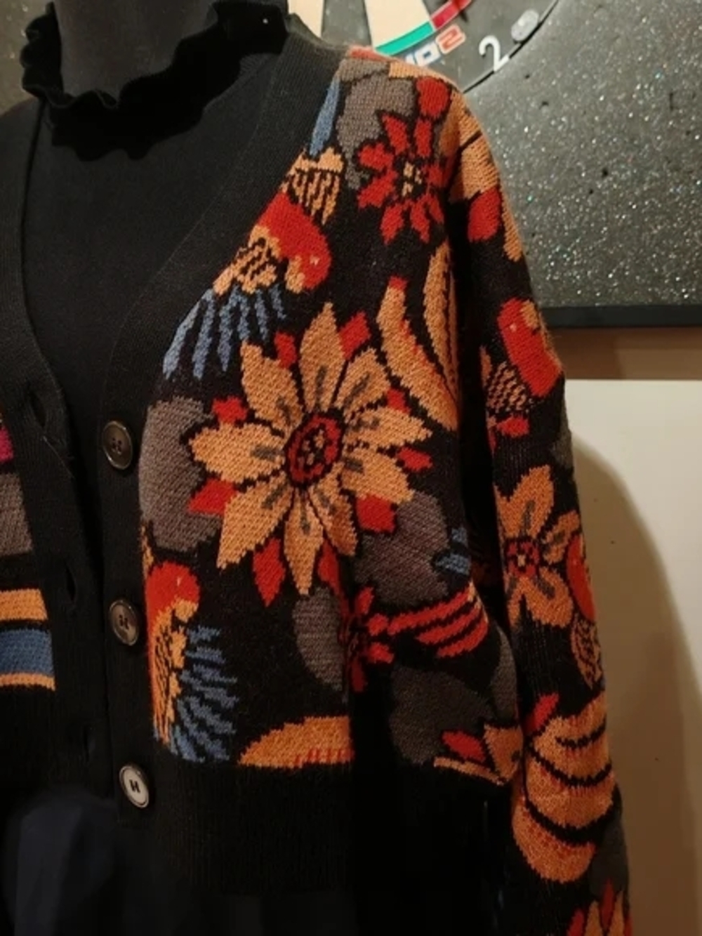 Farm Rio Macaw Ballet Stripes Cardigan M - Picture 8 of 13